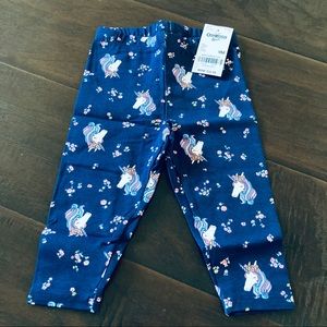 OshKosh B’gosh Baby Girl Navy Unicorn Leggings